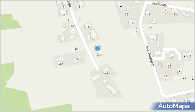 Grębynice, Orzechowa, 9, mapa Grębynice