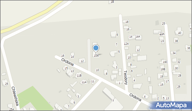 Grodzisk Mazowiecki, Ordona J., 10A, mapa Grodzisk Mazowiecki