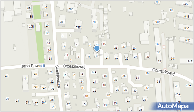 Grójec, Orzeszkowej Elizy, 11, mapa Grójec