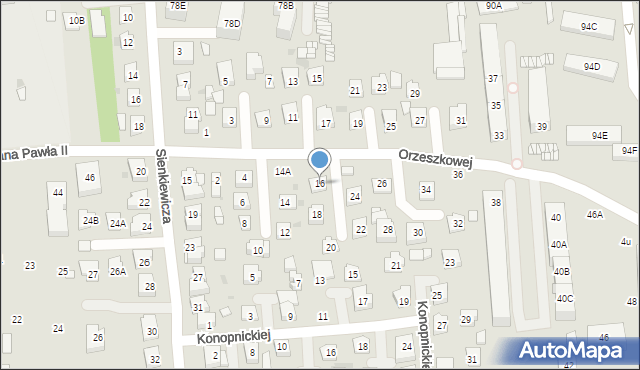 Grójec, Orzeszkowej Elizy, 16, mapa Grójec