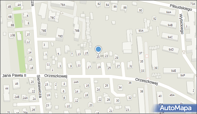 Grójec, Orzeszkowej Elizy, 21, mapa Grójec