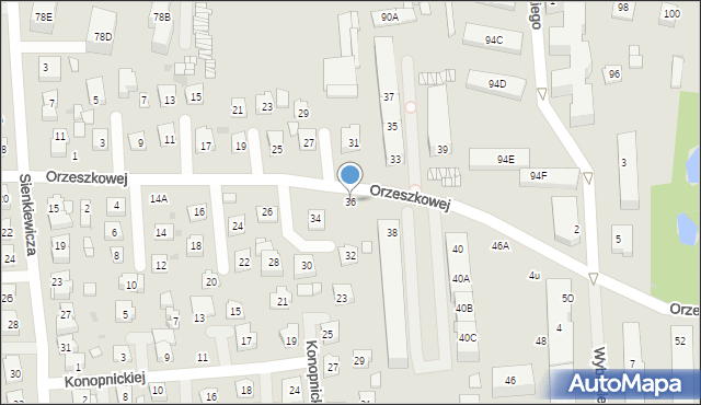 Grójec, Orzeszkowej Elizy, 36, mapa Grójec