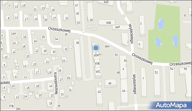 Grójec, Orzeszkowej Elizy, 40A, mapa Grójec