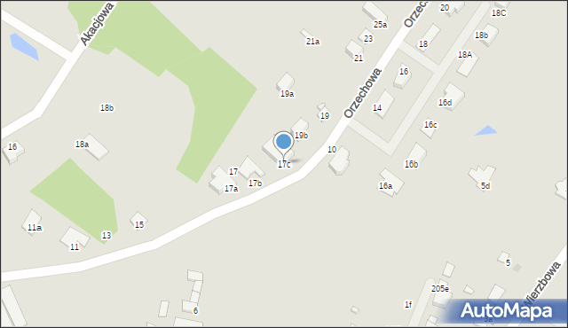 Grudziądz, Orzechowa, 17c, mapa Grudziądza