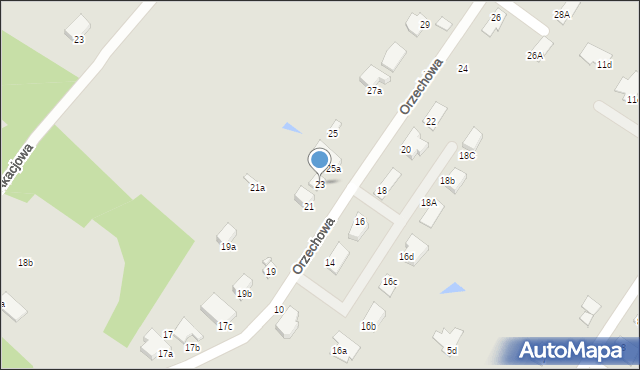 Grudziądz, Orzechowa, 23, mapa Grudziądza