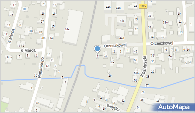 Gryfice, Orzeszkowej Elizy, 1, mapa Gryfice