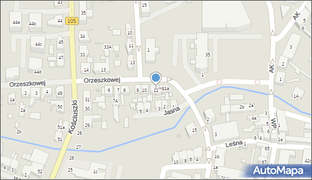 Gryfice, Orzeszkowej Elizy, 11, mapa Gryfice