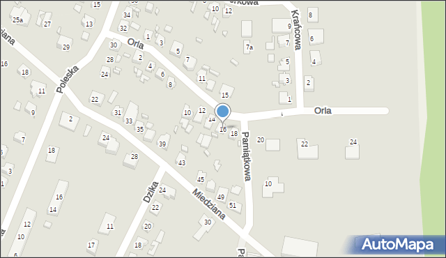 Gubin, Orla, 16, mapa Gubin