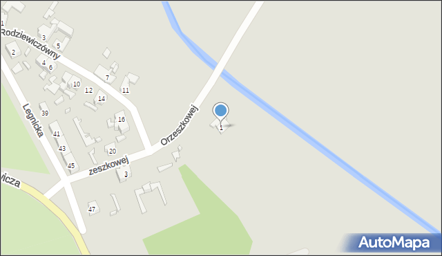 Gubin, Orzeszkowej Elizy, 1, mapa Gubin