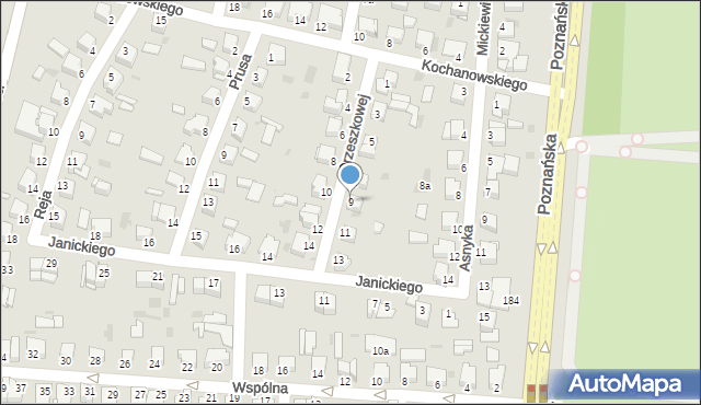 Inowrocław, Orzeszkowej Elizy, 9, mapa Inowrocławia