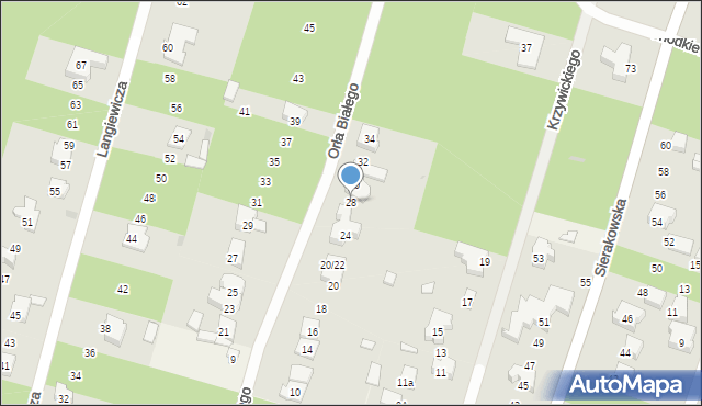 Izabelin C, Orła Białego, 28, mapa Izabelin C