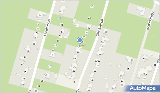 Izabelin C, Orła Białego, 31, mapa Izabelin C