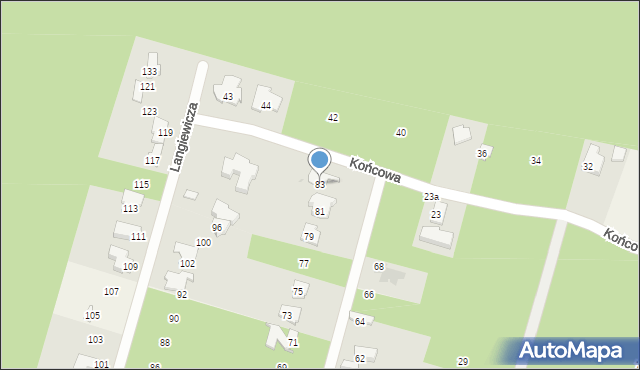 Izabelin C, Orła Białego, 83, mapa Izabelin C