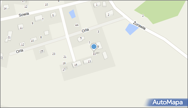 Jagatowo, Orla, 11, mapa Jagatowo