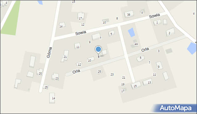 Jagatowo, Orla, 8, mapa Jagatowo