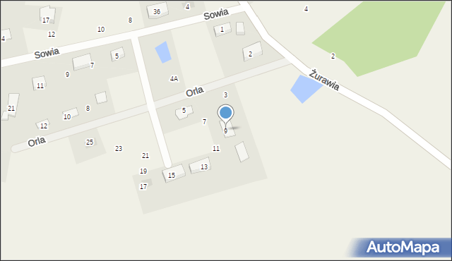 Jagatowo, Orla, 9, mapa Jagatowo