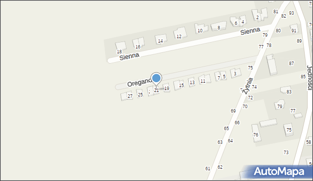 Janczewice, Oregano, 21, mapa Janczewice