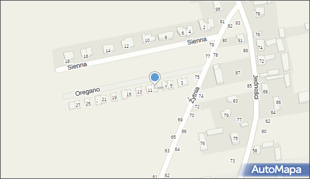 Janczewice, Oregano, 9, mapa Janczewice