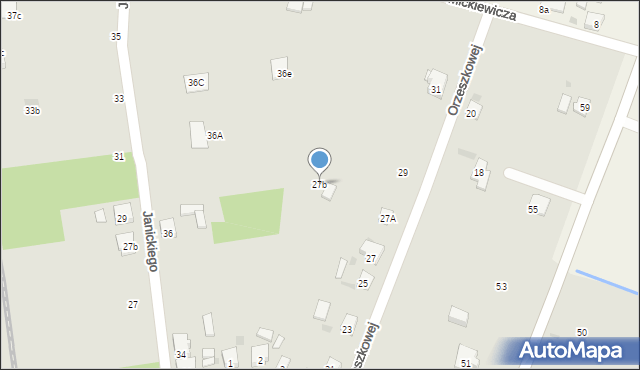 Janowiec Wielkopolski, Orzeszkowej Elizy, 27b, mapa Janowiec Wielkopolski