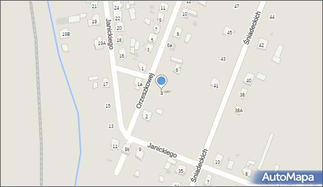 Janowiec Wielkopolski, Orzeszkowej Elizy, 4, mapa Janowiec Wielkopolski
