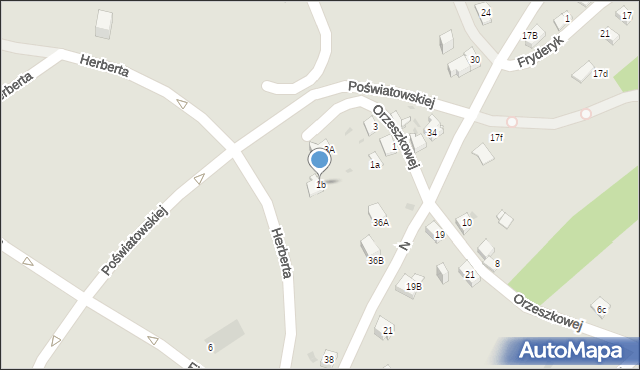 Jaworzno, Orzeszkowej Elizy, 1b, mapa Jaworzno