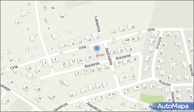 Jędrzychów, Orla, 18, mapa Jędrzychów