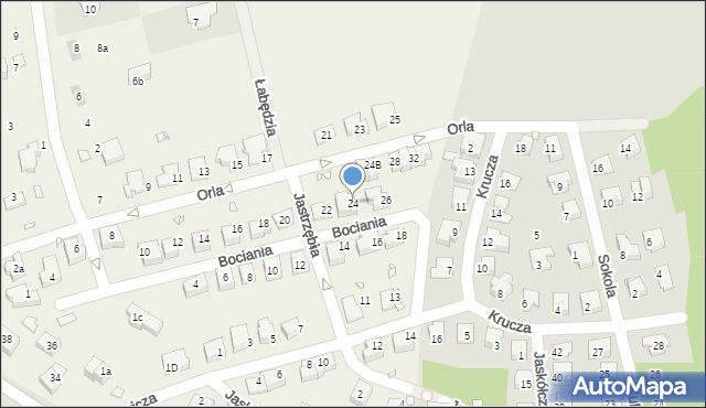 Jędrzychów, Orla, 24, mapa Jędrzychów