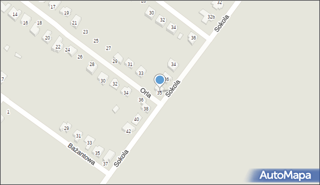 Jelcz-Laskowice, Orla, 35, mapa Jelcz-Laskowice