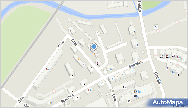 Jelenia Góra, Orla, 3, mapa Jelenia Góra