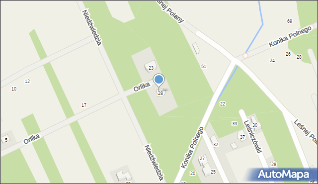 Jesówka, Orlika, 28, mapa Jesówka