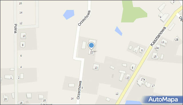 Jodłowno, Orzechowa, 12, mapa Jodłowno