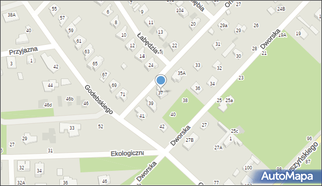 Józefów, Orla, 37, mapa Józefów