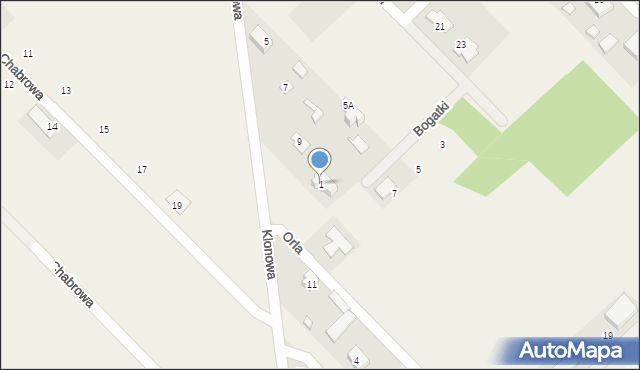 Kajetany, Orla, 1, mapa Kajetany