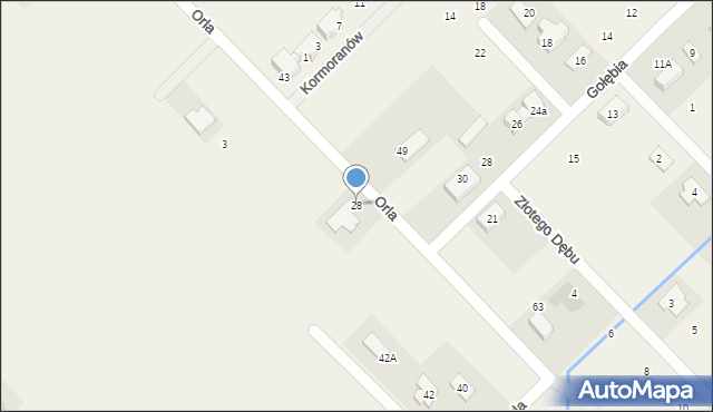 Kajetany, Orla, 28, mapa Kajetany