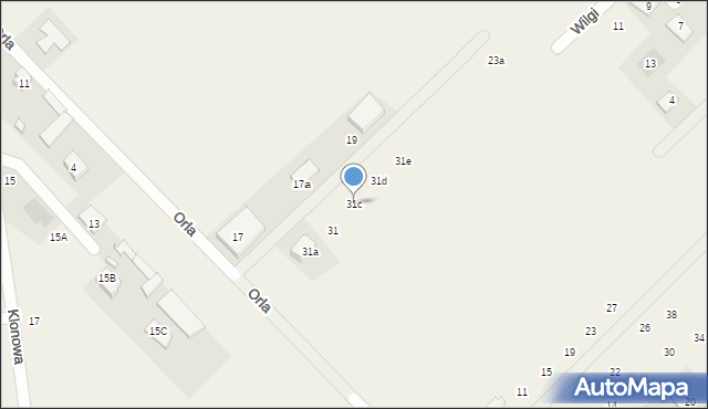Kajetany, Orla, 31c, mapa Kajetany