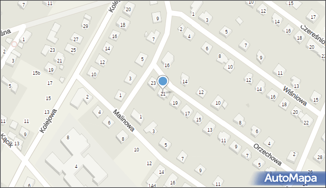 Kamieniec Wrocławski, Orzechowa, 21, mapa Kamieniec Wrocławski