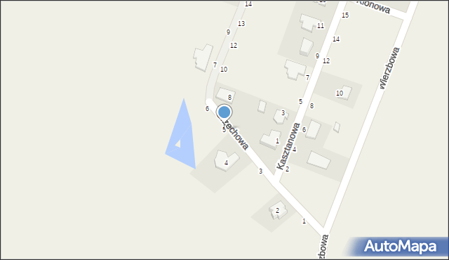 Kargoszyn, Orzechowa, 5, mapa Kargoszyn