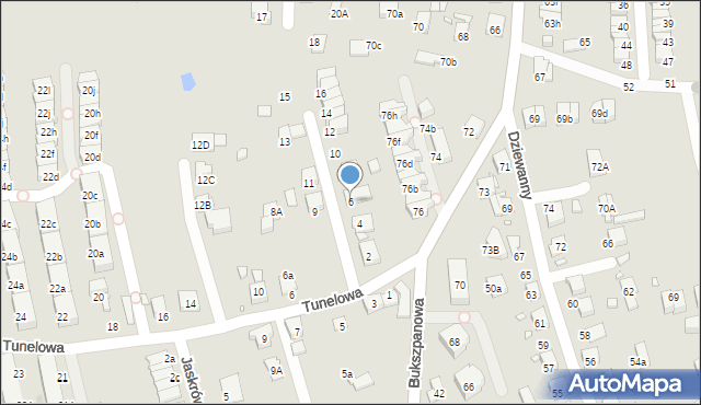 Katowice, Orlików, 6, mapa Katowic