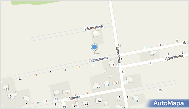 Kazimierów, Orzechowa, 4, mapa Kazimierów