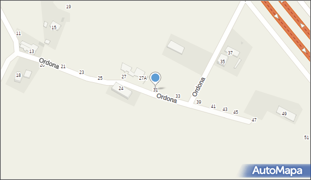 Kazuń Nowy, Ordona, 31, mapa Kazuń Nowy