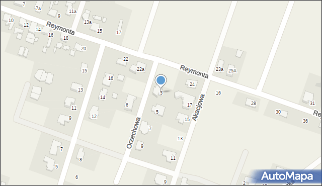 Kępa, Orzechowa, 3, mapa Kępa