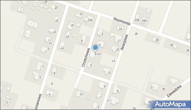 Kępa, Orzechowa, 7, mapa Kępa