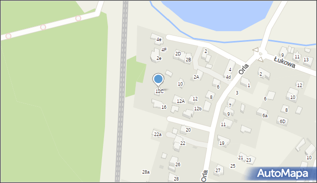 Kobiór, Orla, 12C, mapa Kobiór