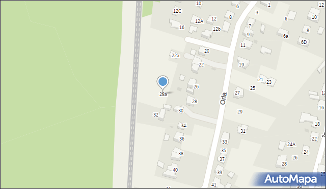 Kobiór, Orla, 28a, mapa Kobiór