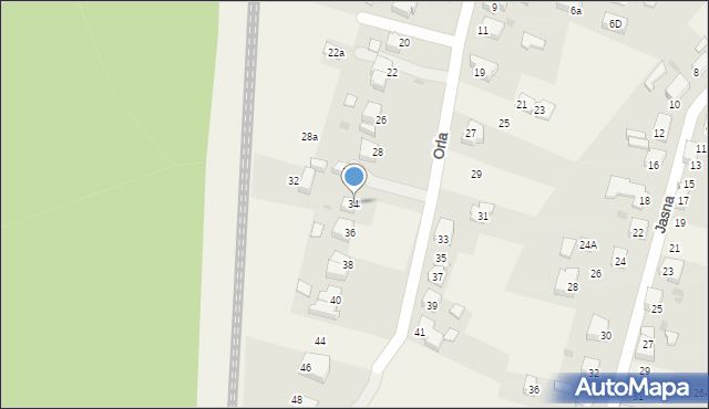 Kobiór, Orla, 34, mapa Kobiór