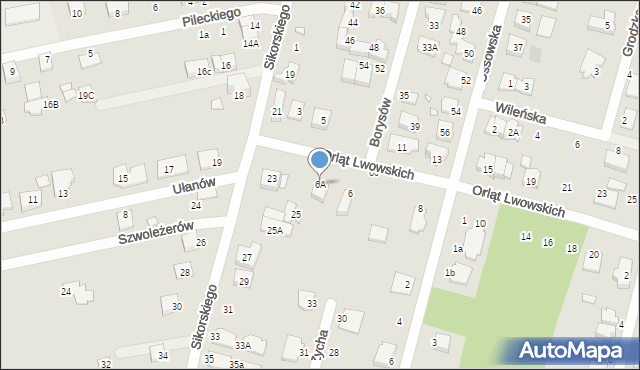Kobyłka, Orląt Lwowskich, 6A, mapa Kobyłka