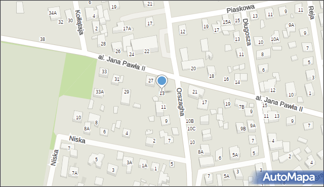 Kobyłka, Orszagha Antoniego, 13, mapa Kobyłka