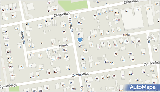 Kobyłka, Orszagha Antoniego, 20, mapa Kobyłka