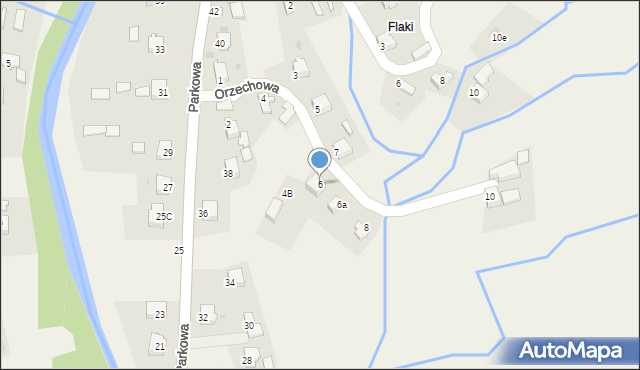 Kocierz Moszczanicki, Orzechowa, 6, mapa Kocierz Moszczanicki