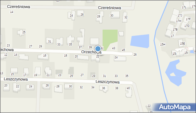 Koczargi Stare, Orzechowa, 22, mapa Koczargi Stare